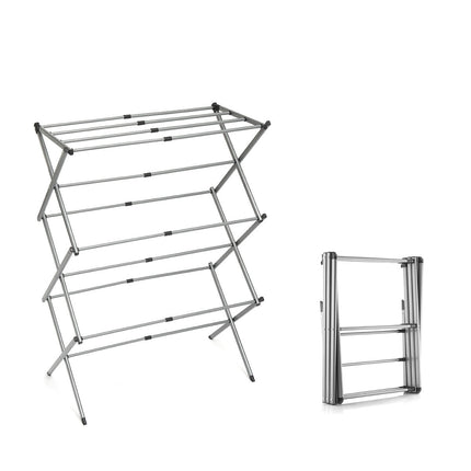 Folding and Extendable Metal Clothes Dryer with 3 Levels Cloxy InnovaGoods 11 Bars