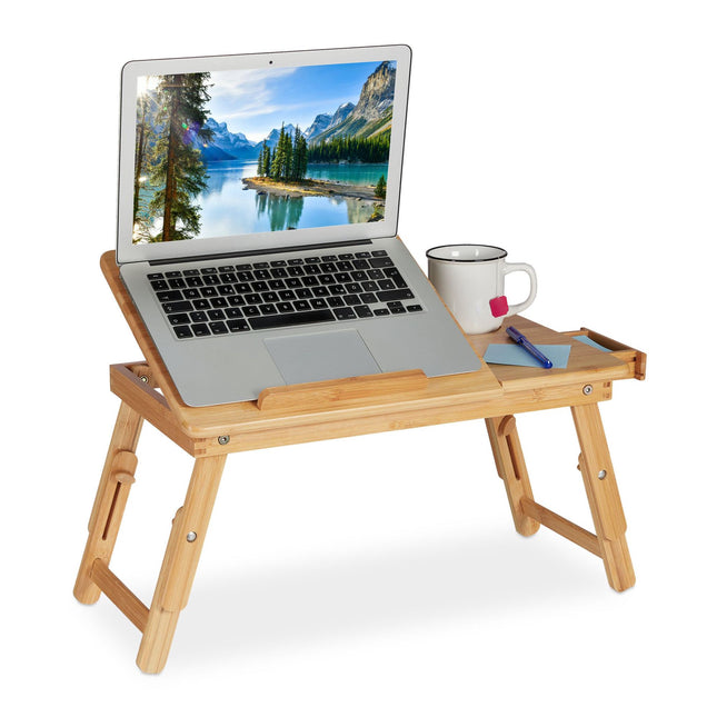 Masa pentru laptop pliabila din bambus