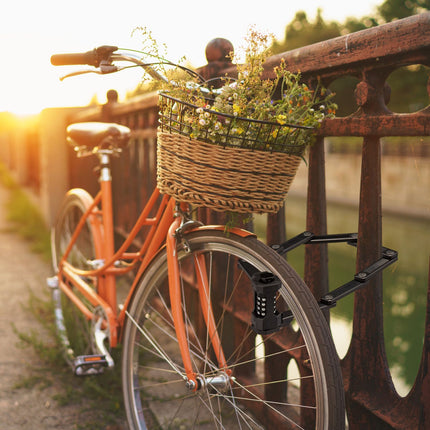 Lacăt pliabil pentru bicicletă cu lacăt cu combinație