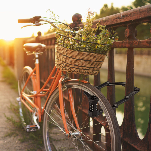 Lacăt pliabil pentru bicicletă cu lacăt cu combinație