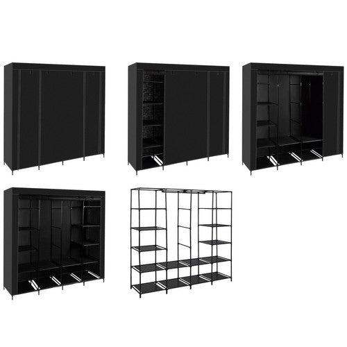 Folding fabric wardrobe 170x170cm Ruhhy 21744
