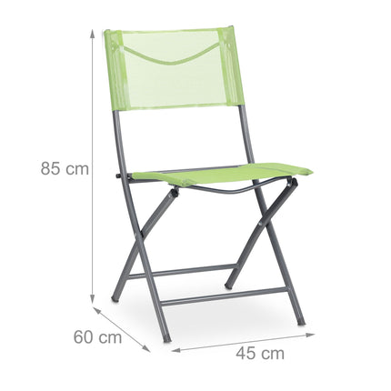 Scaun pliant de gradina Set 2 verzi