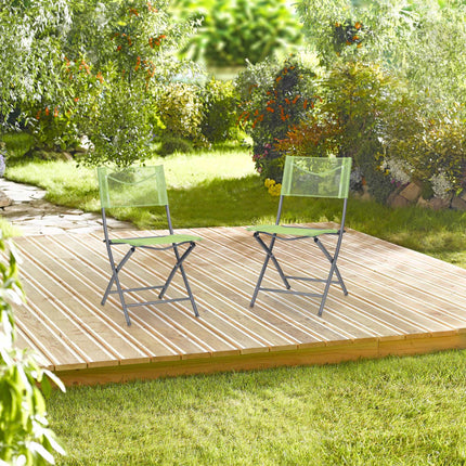 Scaun pliant de gradina Set 2 verzi