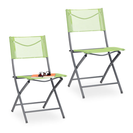 Scaun pliant de gradina Set 2 verzi