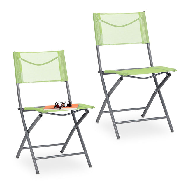 Scaun pliant de gradina Set 2 verzi