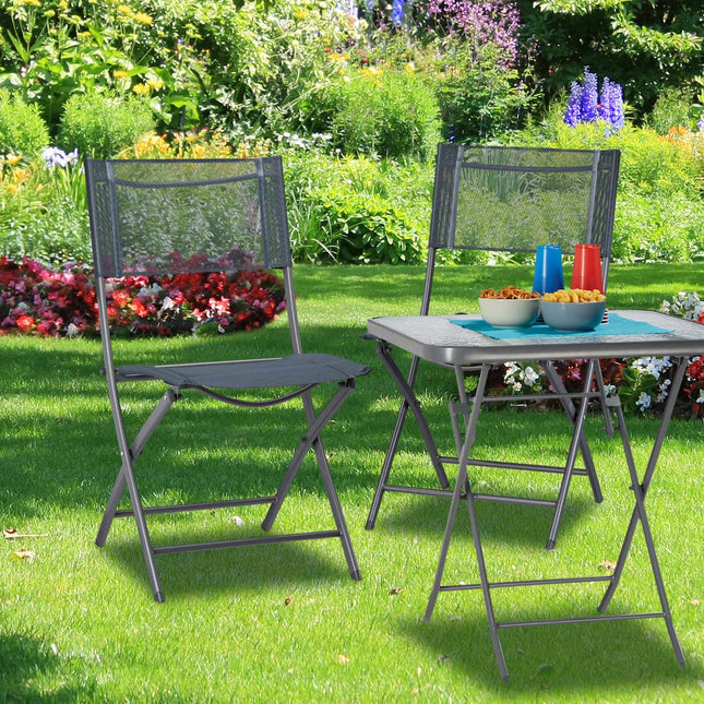 Set de 2 scaune pliante de gradina