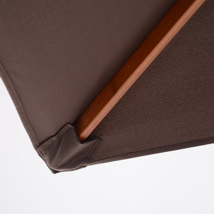 Folding garden parasol - Adjustable spruce and polyester 200x150x230 cm