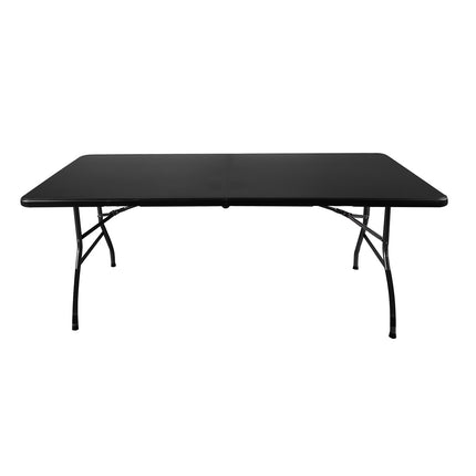 Masa de gradina pliabila 180cm + 2 banci - neagra