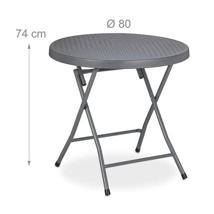 Masa de gradina pliabila cu aspect rattan
