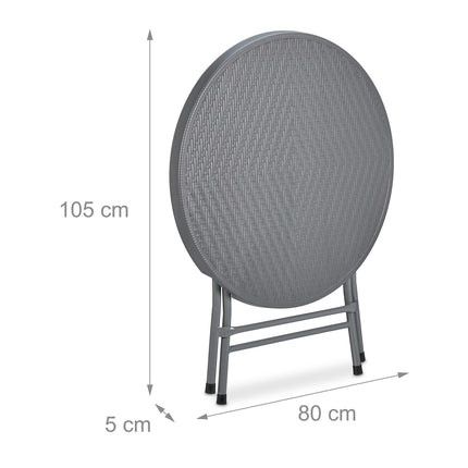 Masa de gradina pliabila cu aspect rattan