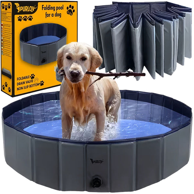 Piscină pliabilă/Tac pentru câini 120x30 Purlov 23831