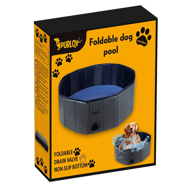 Piscină pliabilă/Tac pentru câini 120x30 Purlov 23831