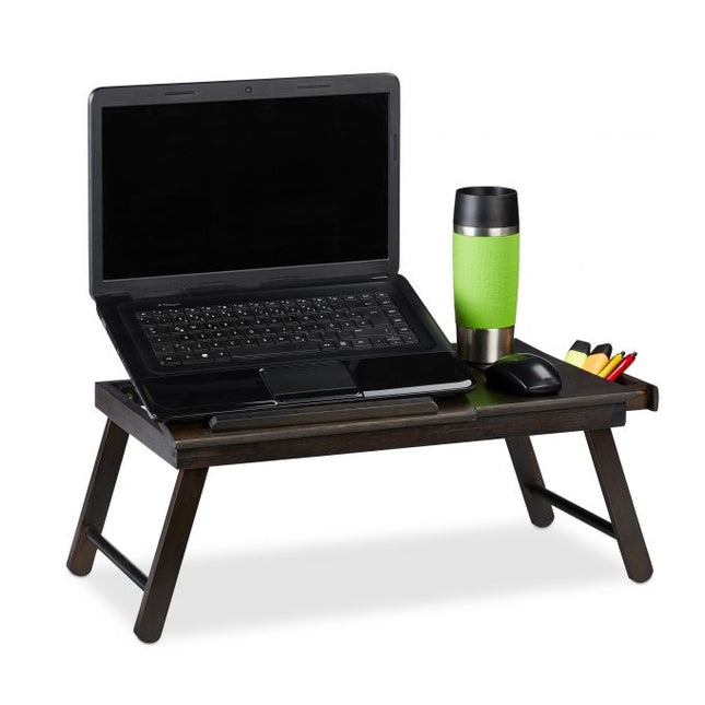 Masa plianta pentru laptop maro inchis