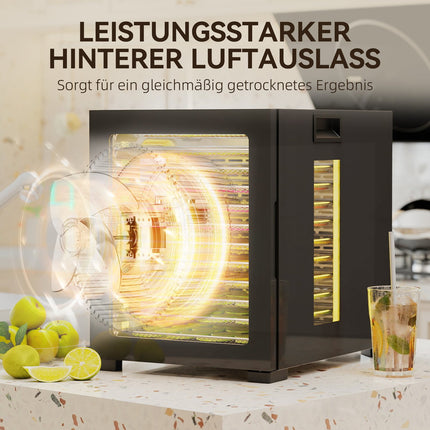 Deshidratator de alimente, 850W, 12 tavi din otel inoxidabil, temporizator