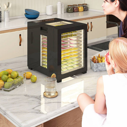Deshidratator de alimente, 850W, 12 tavi din otel inoxidabil, temporizator
