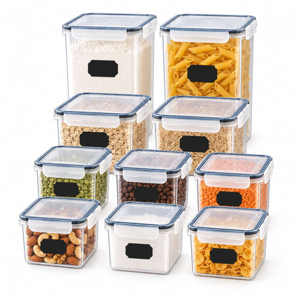 Food Storage Container Set with Click-Lock Lids, 10 Pieces, Airtight, Stackable