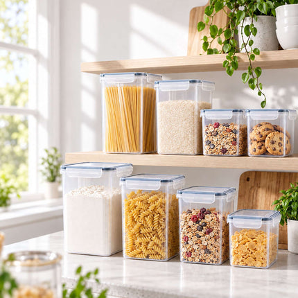 Food Storage Container Set with Click-Lock Lids, 11 Pieces, Airtight, Stackable