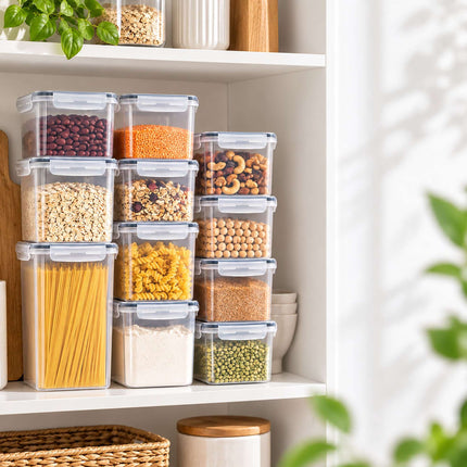 Food Storage Container Set with Click-Lock Lids, 32 Pieces, Airtight, Stackable