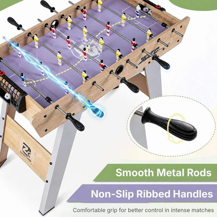 Foosball Table with Detachable Legs, Standing or Tabletop, 88.5 x 69 x 71 cm