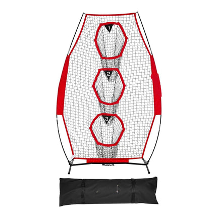 Football Throwing Net 8x4 Ft, 3 Target Pockets, Bag