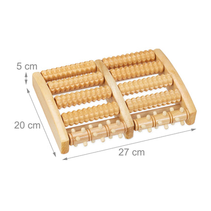 Foot massage roller wood
