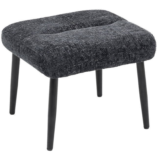 Taburet cu pernă moale, material chenille, picioare din oțel