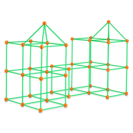 Fort Building Kit, 140-Piece Glow-In-The-Dark STEM Toy