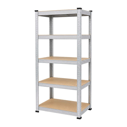Free-Standing Heavy-Duty Rack with 5 Tiers, 875 kg Capacity, Silver