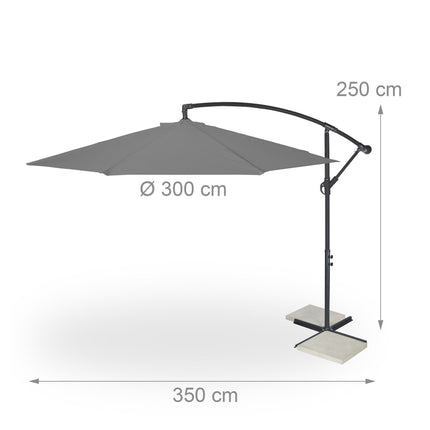 Umbrelă de soare suspendată 300 cm