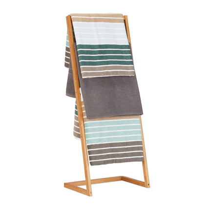 Freestanding Bamboo Towel Rack