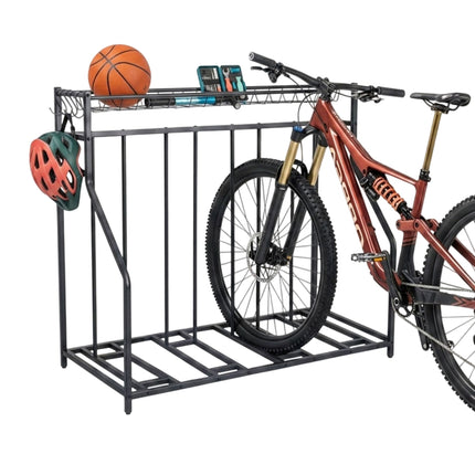 Suport de biciclete independent – ​​Fante reglabile, Coș, 6 cârlige
