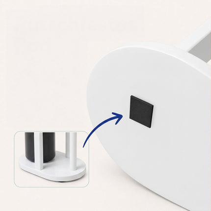 Suport de hârtie igienică independent cu raft – Alb
