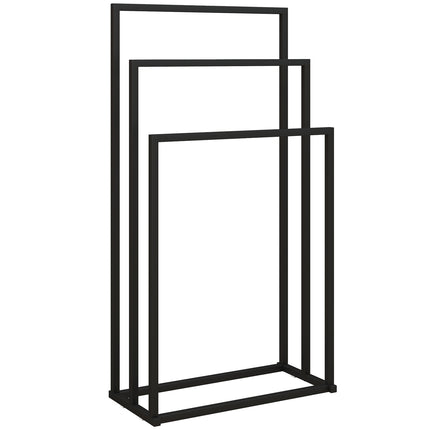 Suport de prosoape independent cu 3 bare, oțel, 45x21,5x85 cm
