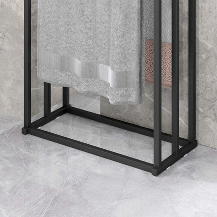 Suport de prosoape independent cu 3 bare, oțel, 45x21,5x85 cm