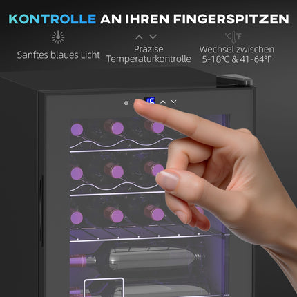 Frigider de vinuri independent, 16 sticle, ecran tactil, LED