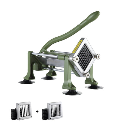 French Fry Cutter, 1/2 and 3/8-Inch Blades, Suction Base