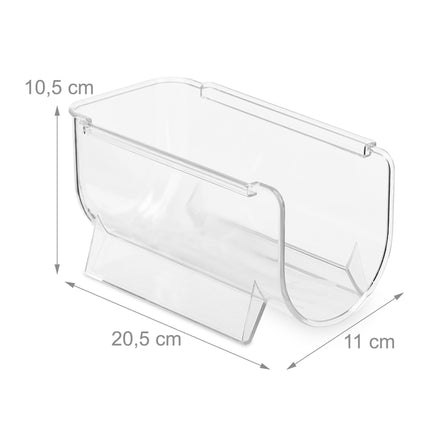 Set organizator sticle frigider – transparent, stivuibil, economisește spațiu