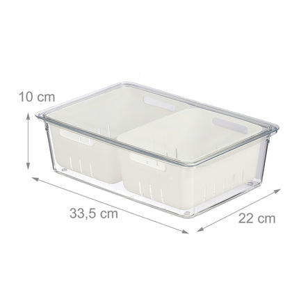Organizatoare pentru frigider cu scurgere, set de 3