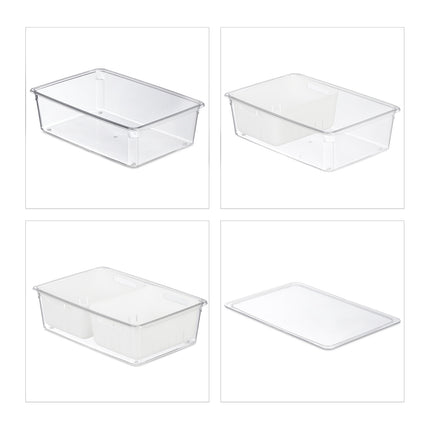 Organizatoare pentru frigider cu scurgere, set de 3
