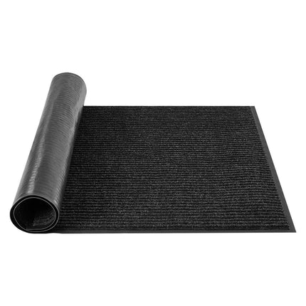 Front Door Mat 6 x 4 Ft, Non-Slip PVC, Washable, Grey