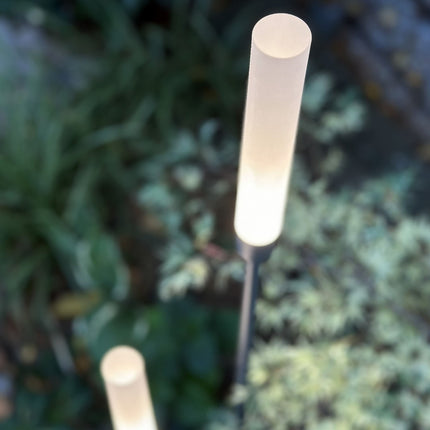 Frost Candle pillar 126 + 91 cm 2-pack Grey