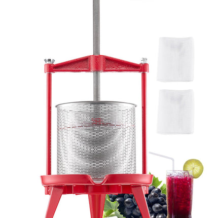 Fruit Wine Press 14L, Stainless Steel Basket, Manual