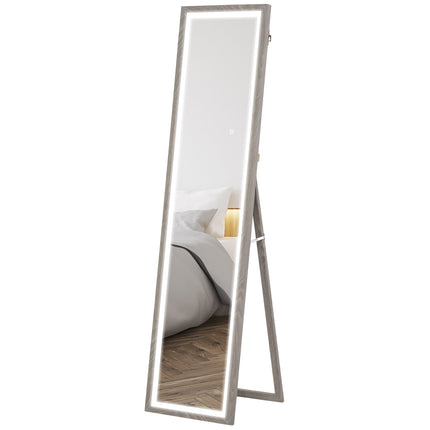 Oglindă LED de lungime completă, 40x160 cm, control tactil, reglabilă