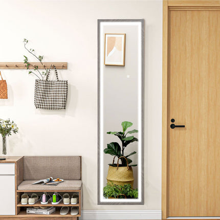 Oglindă LED de lungime completă, 40x160 cm, control tactil, reglabilă