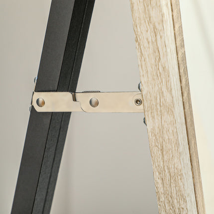 Oglindă pe toată lungimea, cadru MDF, folie rezistentă la spargere, 162,6 x 53,3 cm, lemn natural