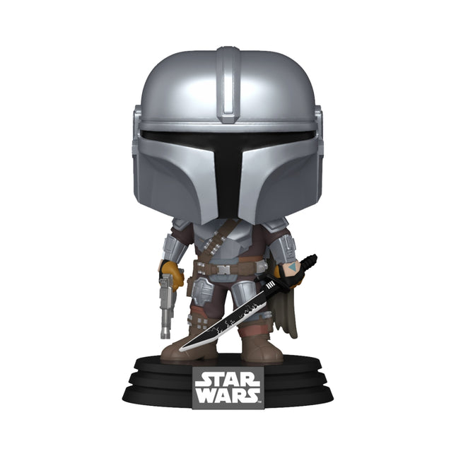 Figurină Funko Pop! Vinyl: The Mandalorian - Mando cu Darksaber