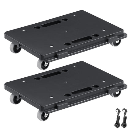 Furniture Dolly 2-Pack, 500 Lb Each, Interlocking 4-Wheel
