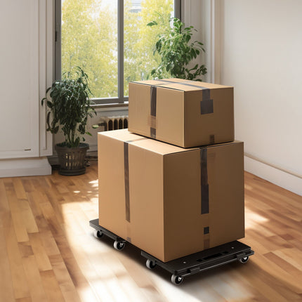 Furniture Dolly 2-Pack, 500 Lb Each, Interlocking 4-Wheel