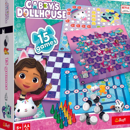 Set de jocuri Gabby's Dollhouse 15-în-1 pentru copii