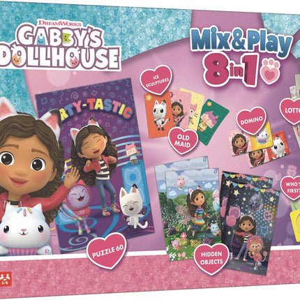 Set de jocuri de masă 8-în-1 Gabby's Dollhouse Mix & Play